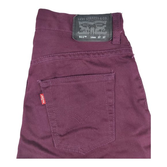 NWT Levi's 511 Slim Fit Dark Purple Jeans Tapered Leg - Picture 5 of 8